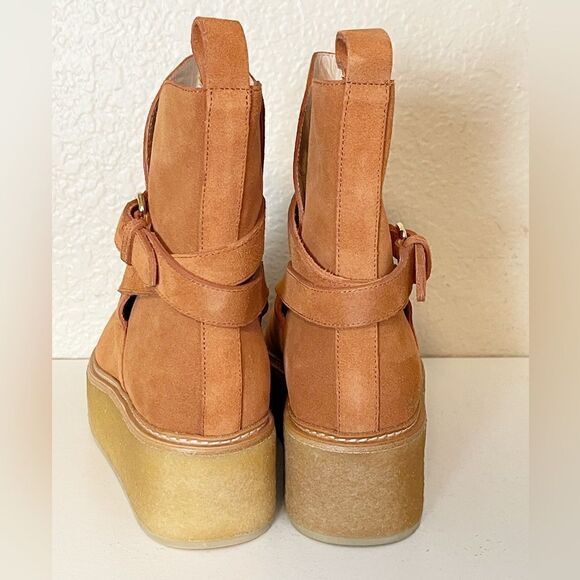 Ulla Johnson Lennox Ankle Buckle Boots suede terracotta brown. New 39.5/… - Picture 8 of 15